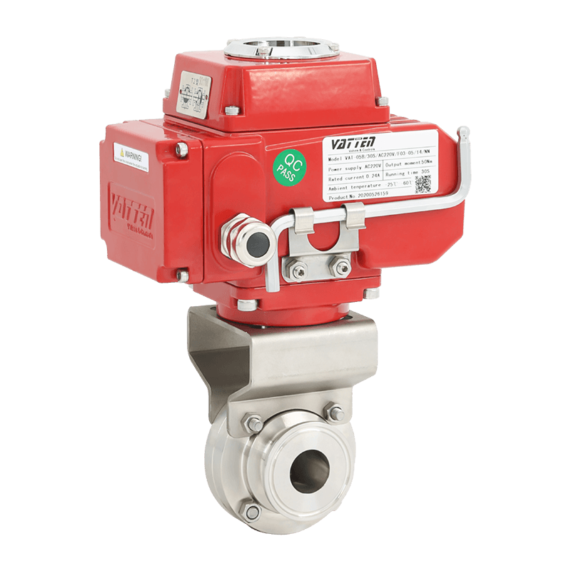 شیر پروانه ای گیره بهداشتی برقی