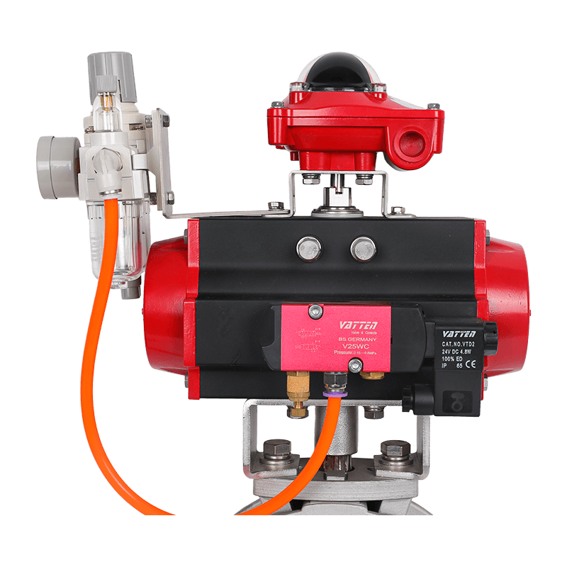 شیر پروانه ای پودری پنوماتیک